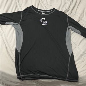 Colorado Rockies Nike Black and Gray Athletic Shirt